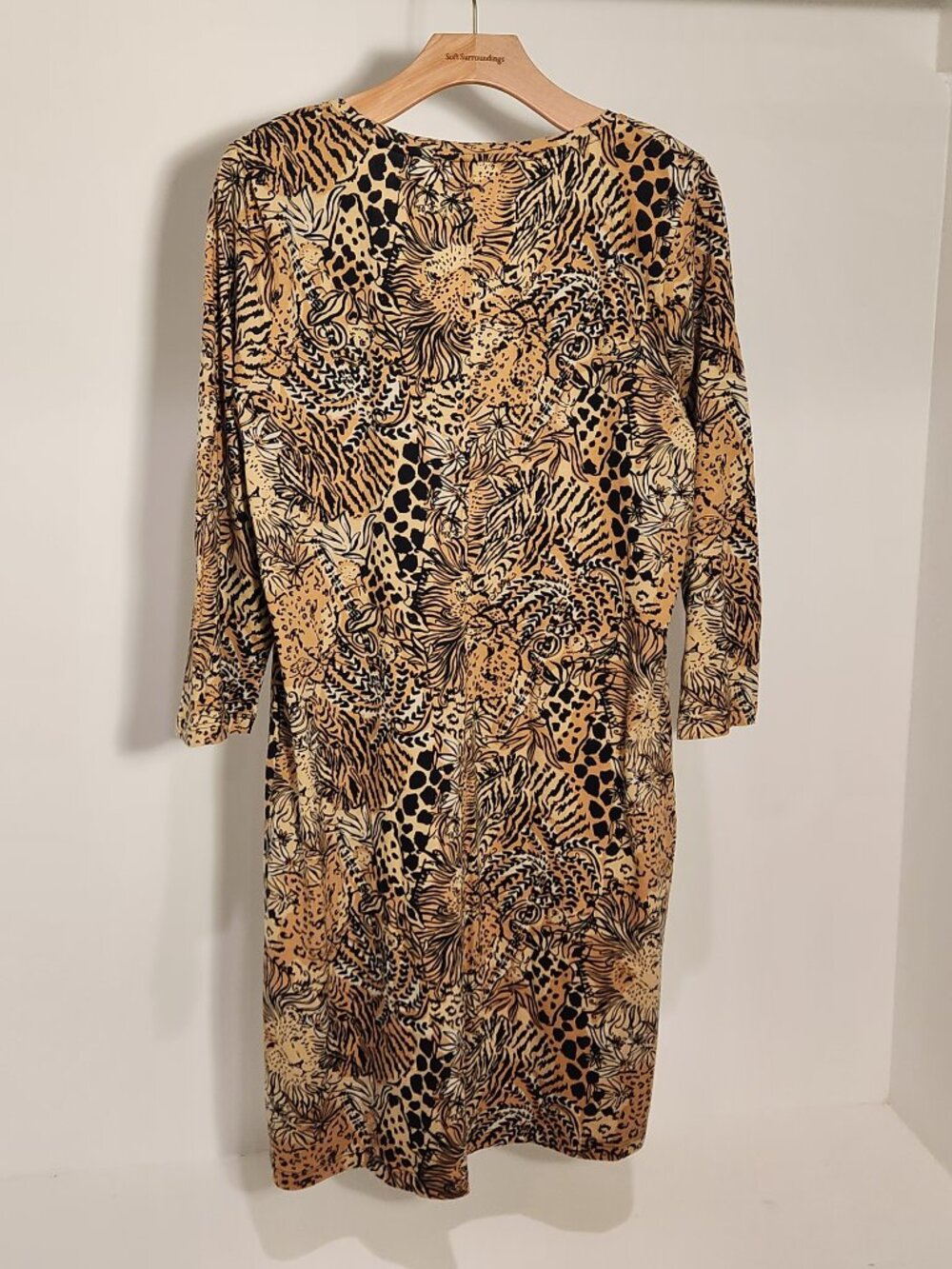 Animal Print LILLY PULITZER Long Sleeved DRESS Women's Size XL - Picture 4 of 8